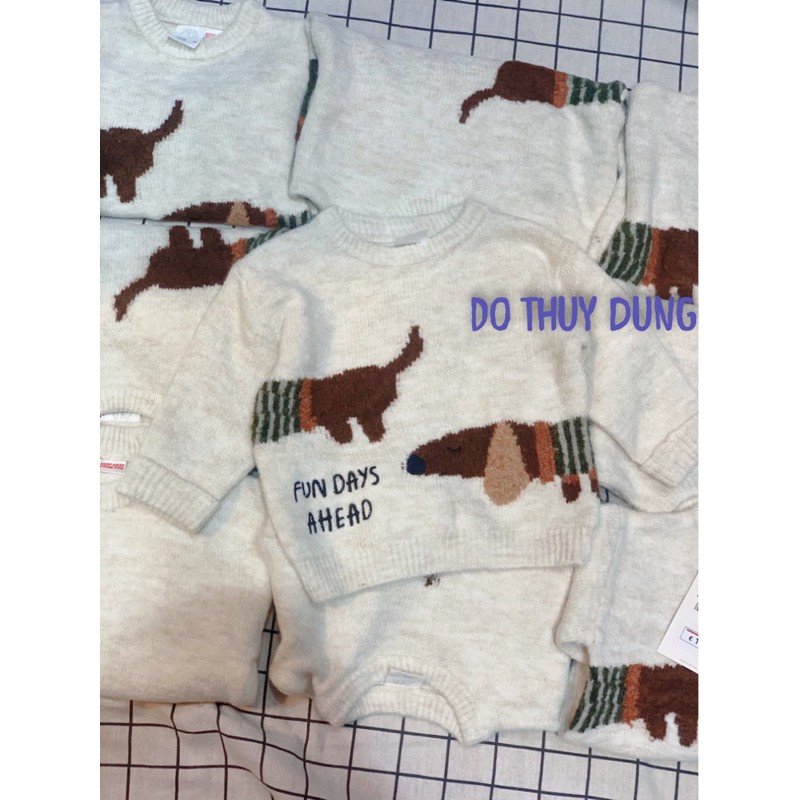 Áo len zara chó bé trai