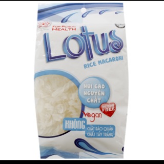 Nui gạo dạng xoắn Lotus gói 200g