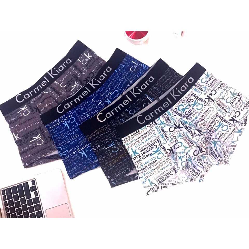 Quần sịp nam, quần lót đùi nam cao cấp họa tiết độc đáo COMBO hộp 4 chiếc đủ size L XL 2XL 3XL