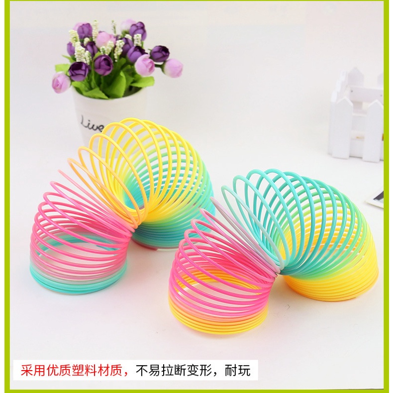 Đồ Chơi Vòng Tròn Xếp Hình Màu Cầu Vồng Phát Triển Trí Não Cho Bé