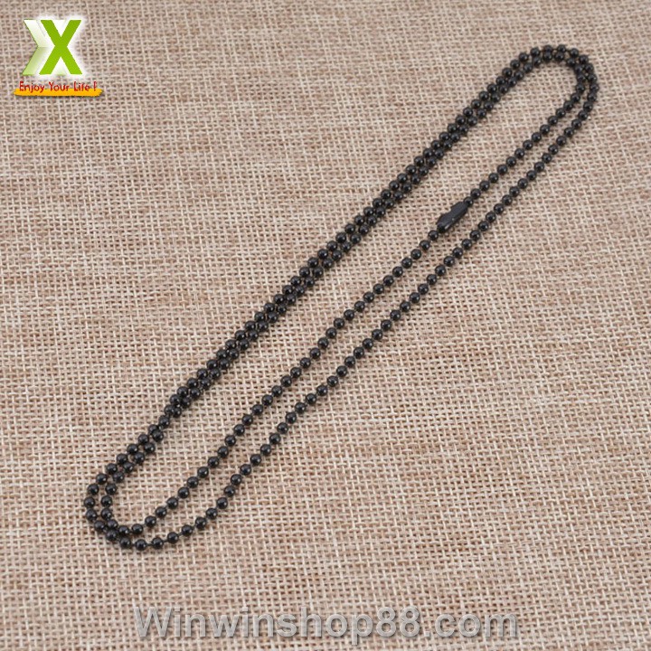 Dây chuyền bi màu đen inox cao cấp không đen DC166 - Do_luu_niem