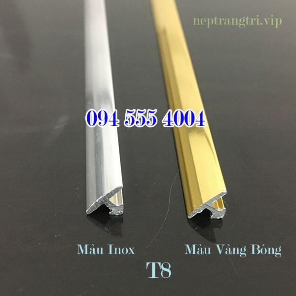 NEP MẪU 10CM - NẸP NHÔM TRANG TRÍ, NẸP NHÔM CHỮ T, NẸP CHỈ T