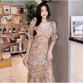 Đầm Hoa Tay Lửng Thời Trang Dành Cho Nữ