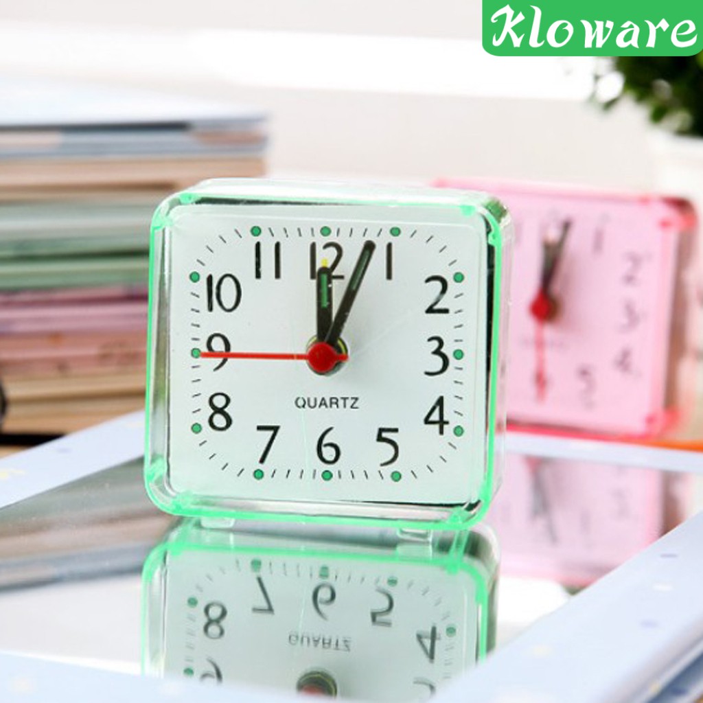 Đồng Hồ Báo Thức Để Bàn Mini Màu Trắng Thời Trang