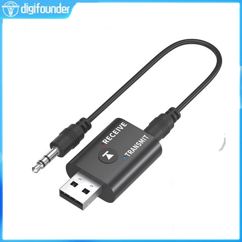 Bộ Thu Phát Tín Hiệu Âm Thanh Bluetooth 5.0 2 Trong 1 Jack Cắm 3.5mm Cho Loa Xe Hơi