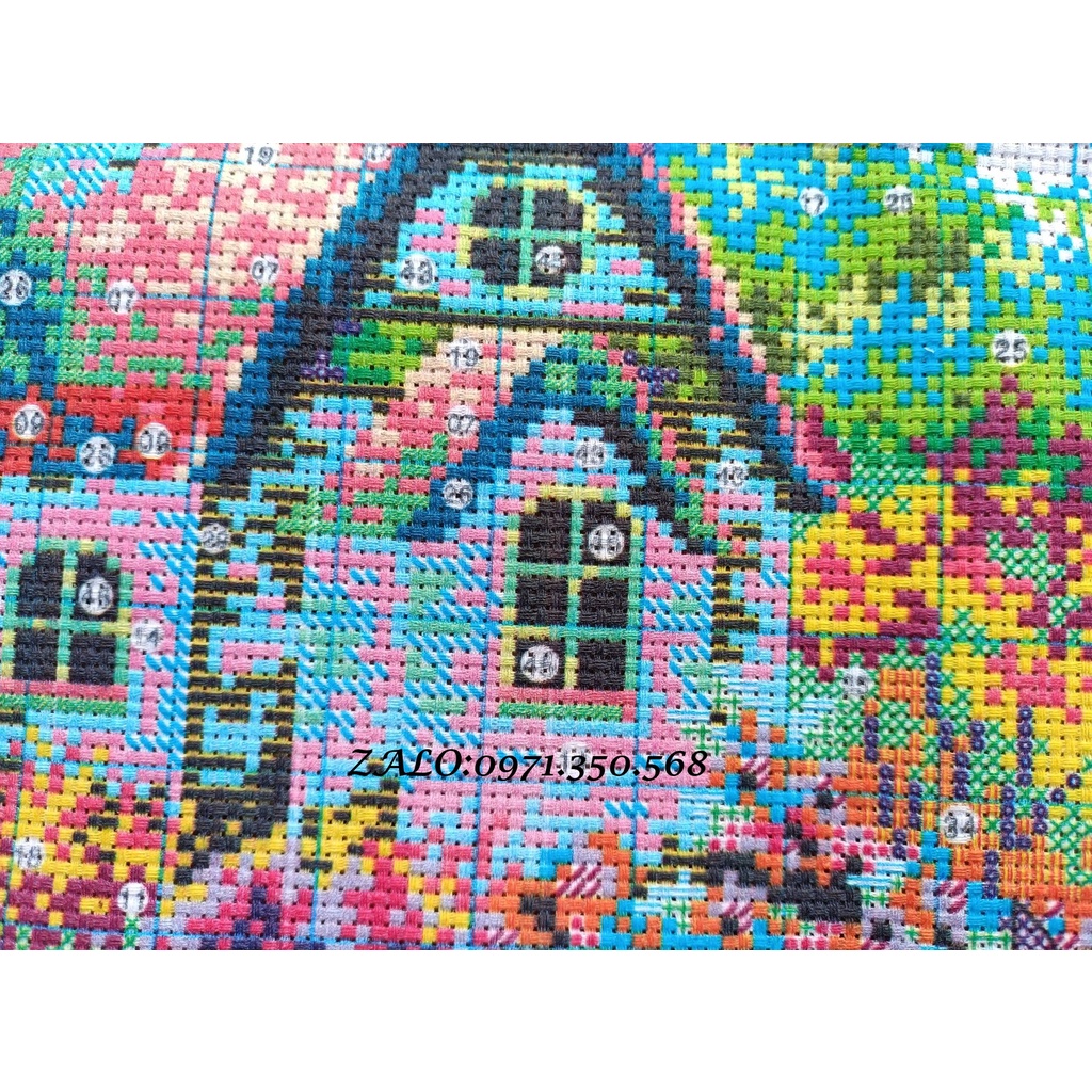 Tranh thêu chữ thập Ngôi nhà hạnh phúc F226-73x51cm