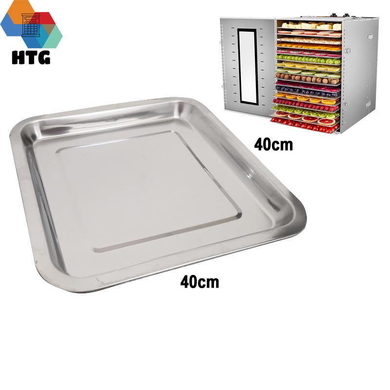 Khay Sấy Inox 40cmx40cm, Sấy Các Loại Hạt Khô, Ngũ Cốc, Hoặc Bột, Và Hứng Nước Thải, Áp Dụng Cho Máy Sấy 16 Khay ST02