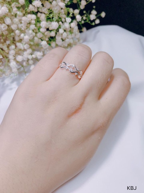 Nhẫn bạc ta sóng nữ đeo nhiều kiểu NB0512