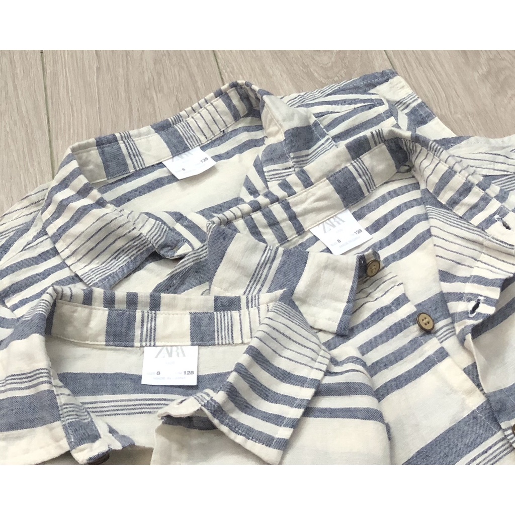 Áo sơ mi bé trai - Áo sơ mi zara dư xịn cho bé trai chất cotton thô size 6-14 tuổi