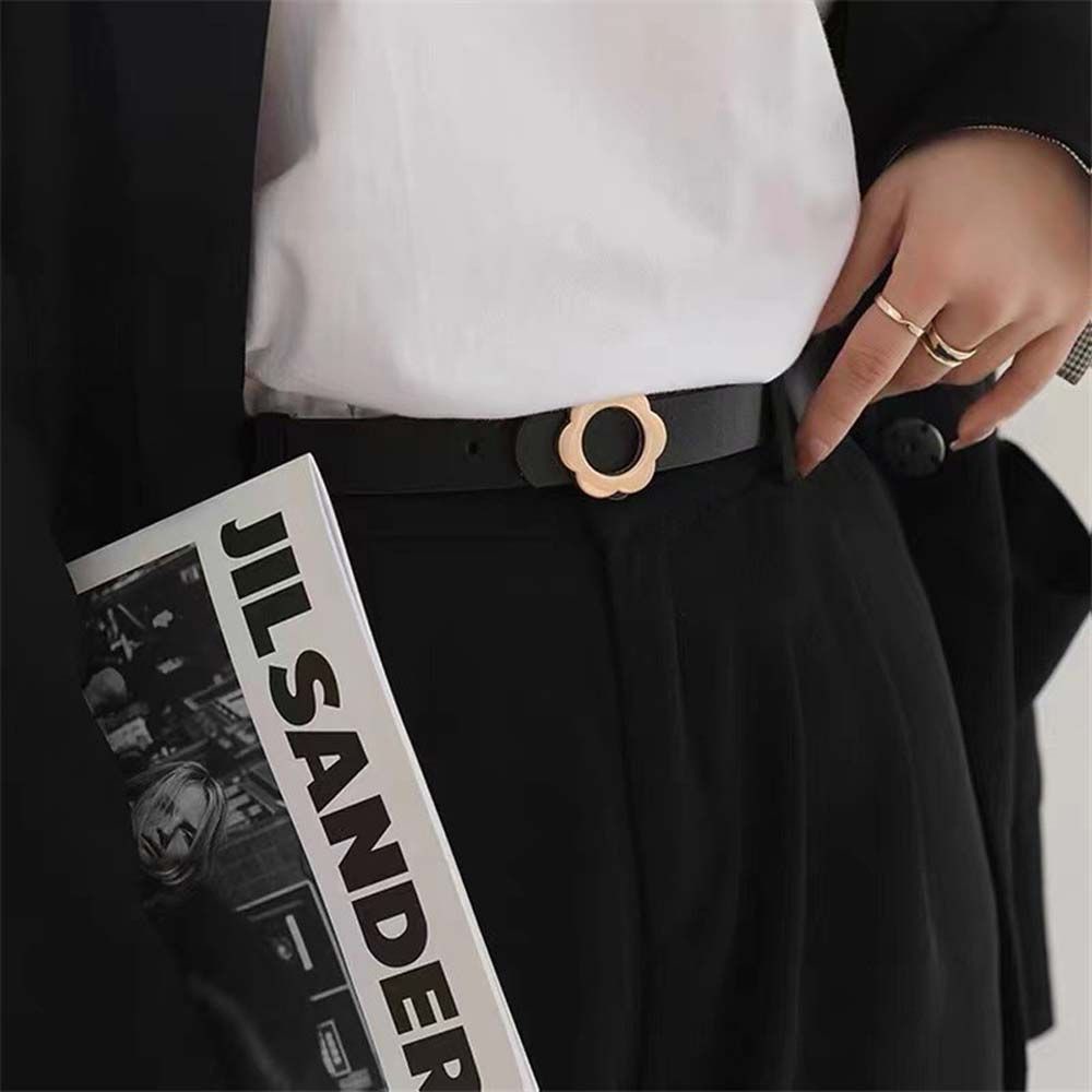 Thắt Lưng Da Pu Khóa Hoa Nhiều Màu Tùy Chỉnh Thời Trang Hàn Quốc Cho Nữ