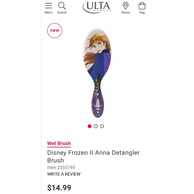 Lược gỡ tóc rối Wet Brush phim Frozen: Anna, Elsa