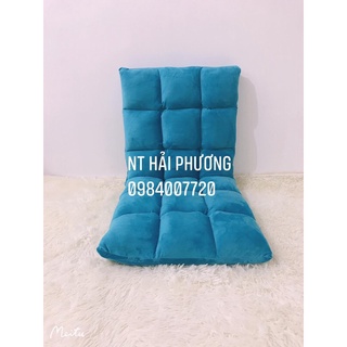 Ghế nệm ngồi đất vải nhung và vải bố ( hình shop tự chụp )