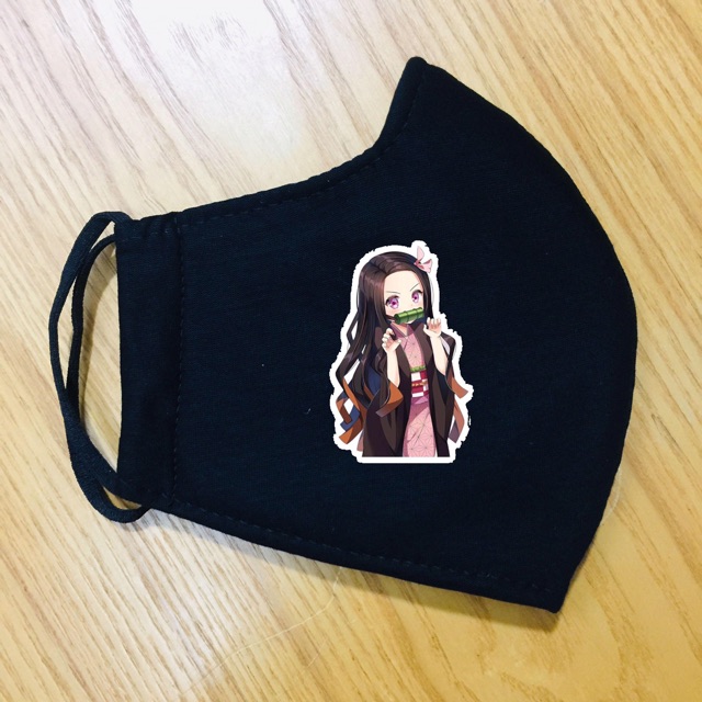 Khẩu trang kamad nezuko kimetsu no Yaiba 4 lớp
