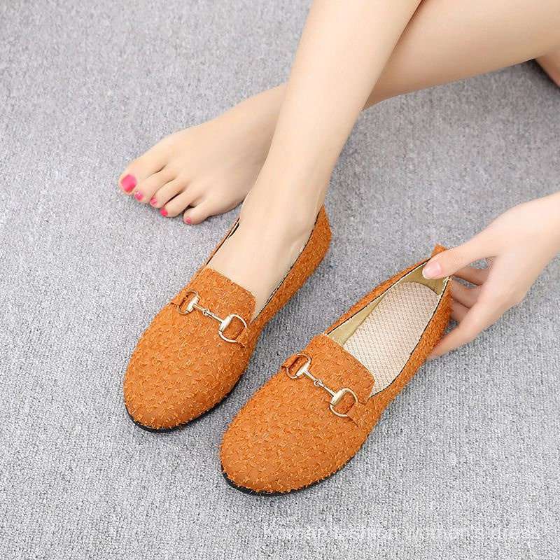 2020New Tods Shoes Lightweight Soft Sole Comfortable Versatile Single-Layer Shoes Women's Fashion Casual Shoes Flat Non-Slip Driving Shoes