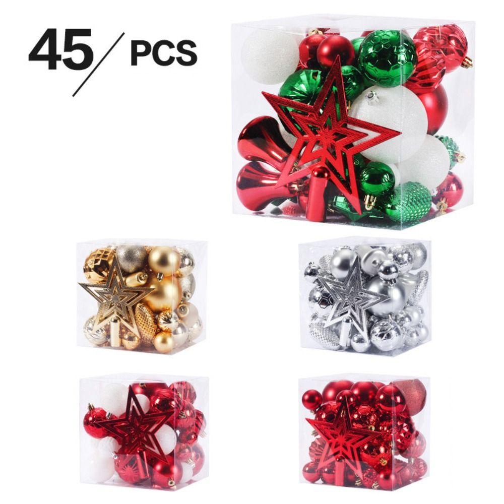Set 45 Trái Châu Trang Trí Giáng Sinh Năm Mới