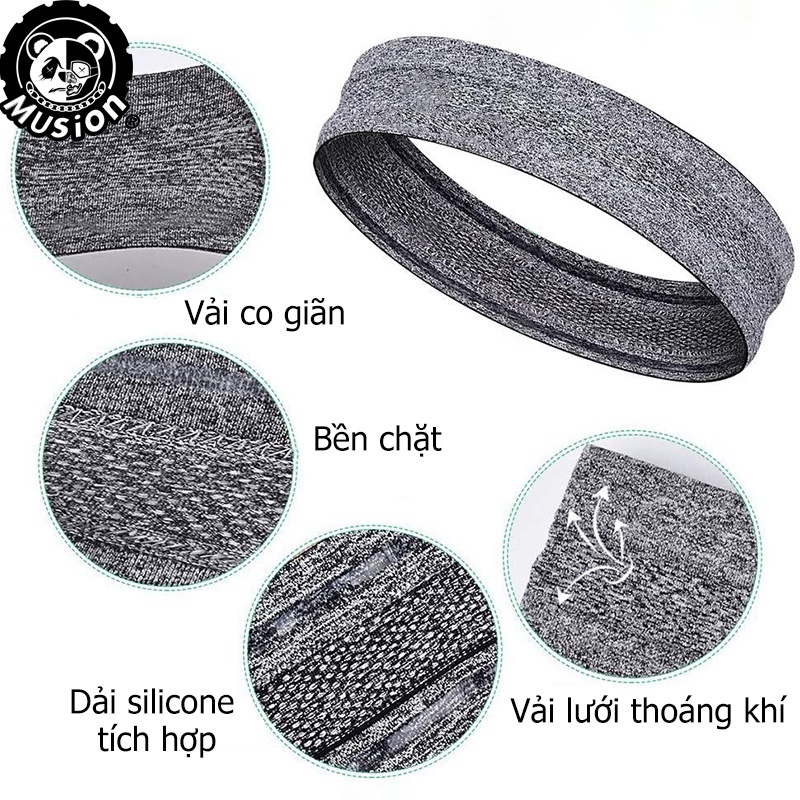 Băng đô thể thao chống trượt thấm hút mồ hôi