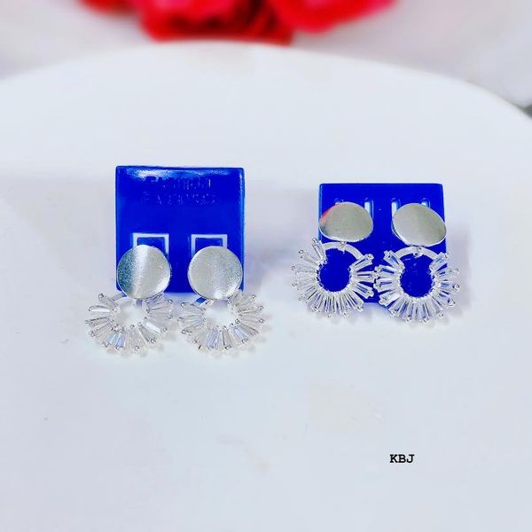 BÔNG TAI ĐÁ  GẾT TRÒN CAO CẤP