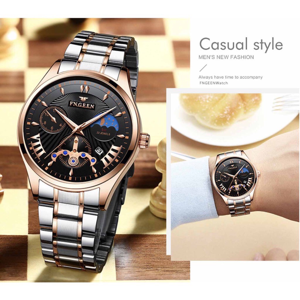 Đồng hồ nam Chính Hãng FNGEEN FTL Mặt Phản Quang Cực Đẹp | BigBuy360 - bigbuy360.vn