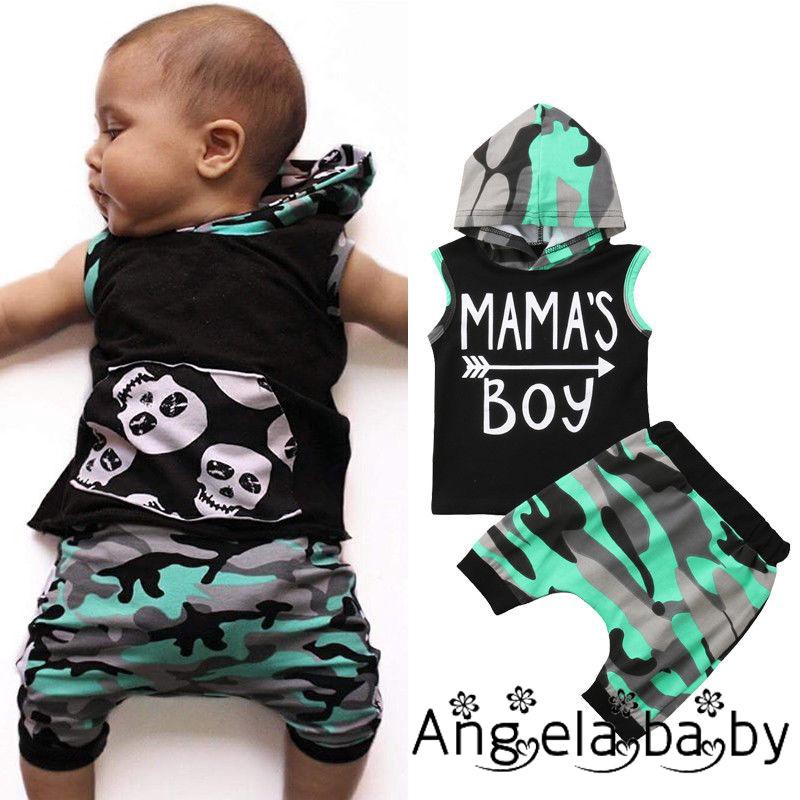 Áo Hoodie không tay kèm quần dài cá tính cho bé trai