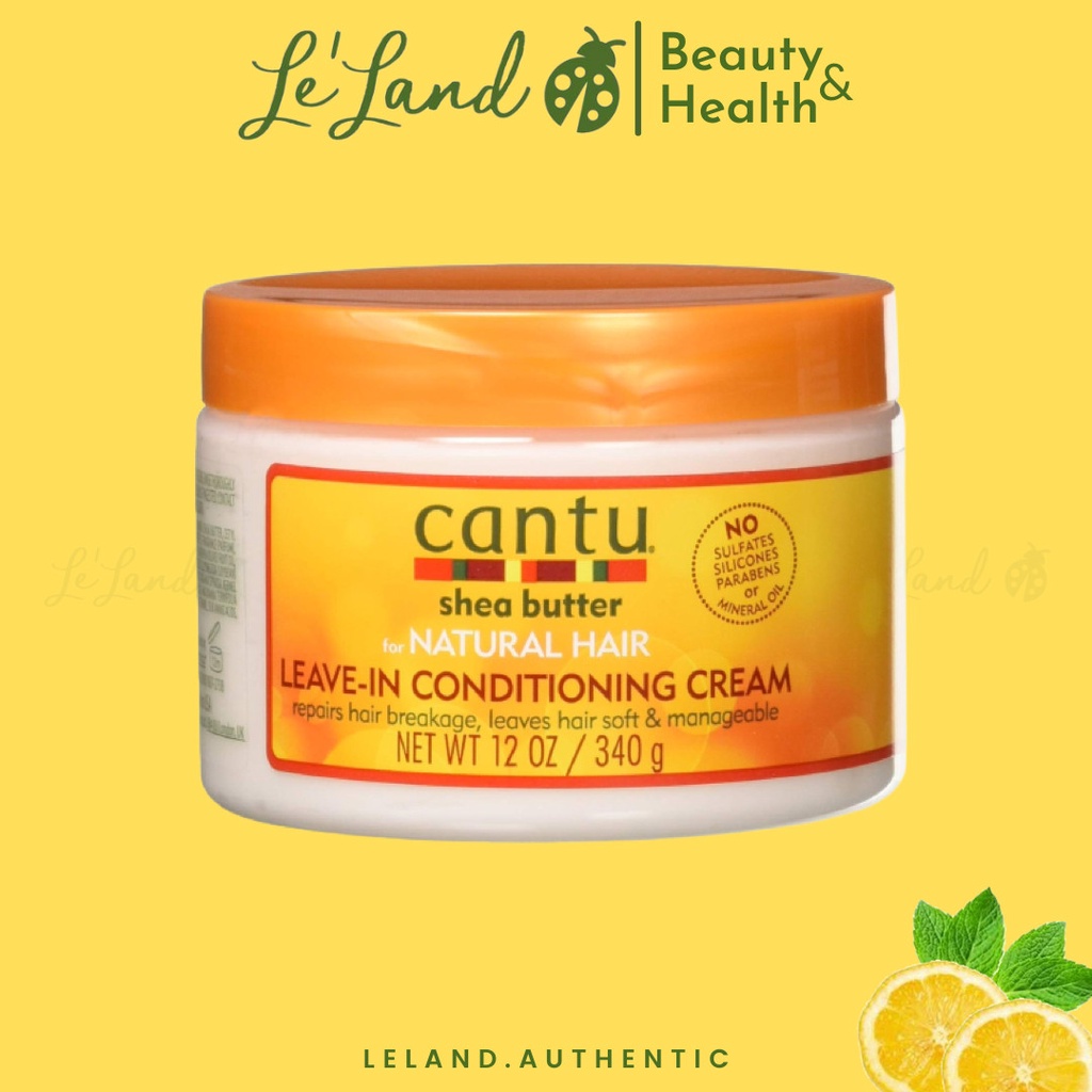 Cantu - Dầu xả khô Cantu Shea Butter for Natural Hair Leave In Conditioning Repair Cream của Mỹ