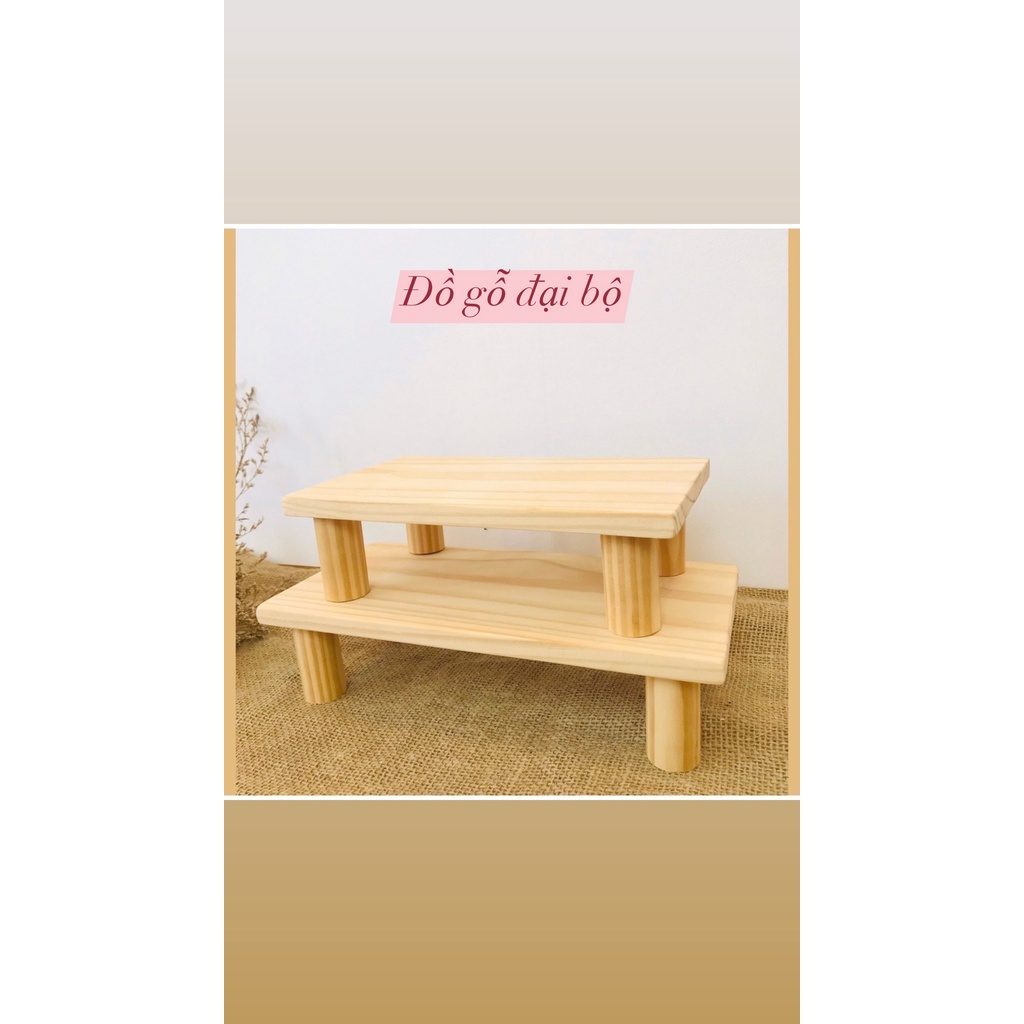 Ghế để chân văn phòng,để bàn đa năng Gỗ Thông Tự Nhiên