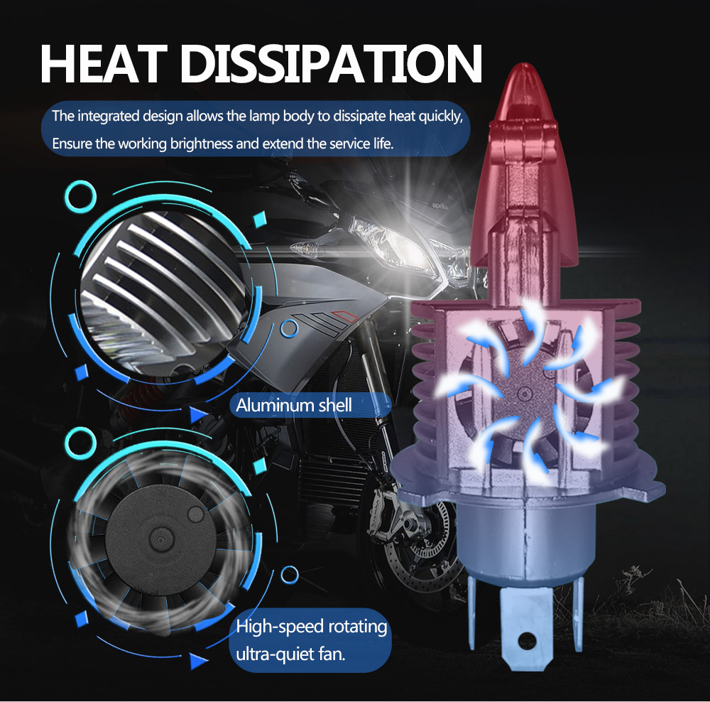 1 Cặp Đèn Pha Chống Sương Mù H4 9003 Hb2 72W 12V 24V 6000K Cho Xe Hơi Xe Máy