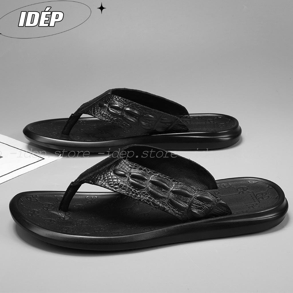 Dép kẹp xỏ ngón nam giả đế cao su đi mưa chống trơn trượt thời trang iDÉP- DL289