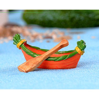 Thuyền Hoa trang trí tiểu cảnh quà tặng trang trí