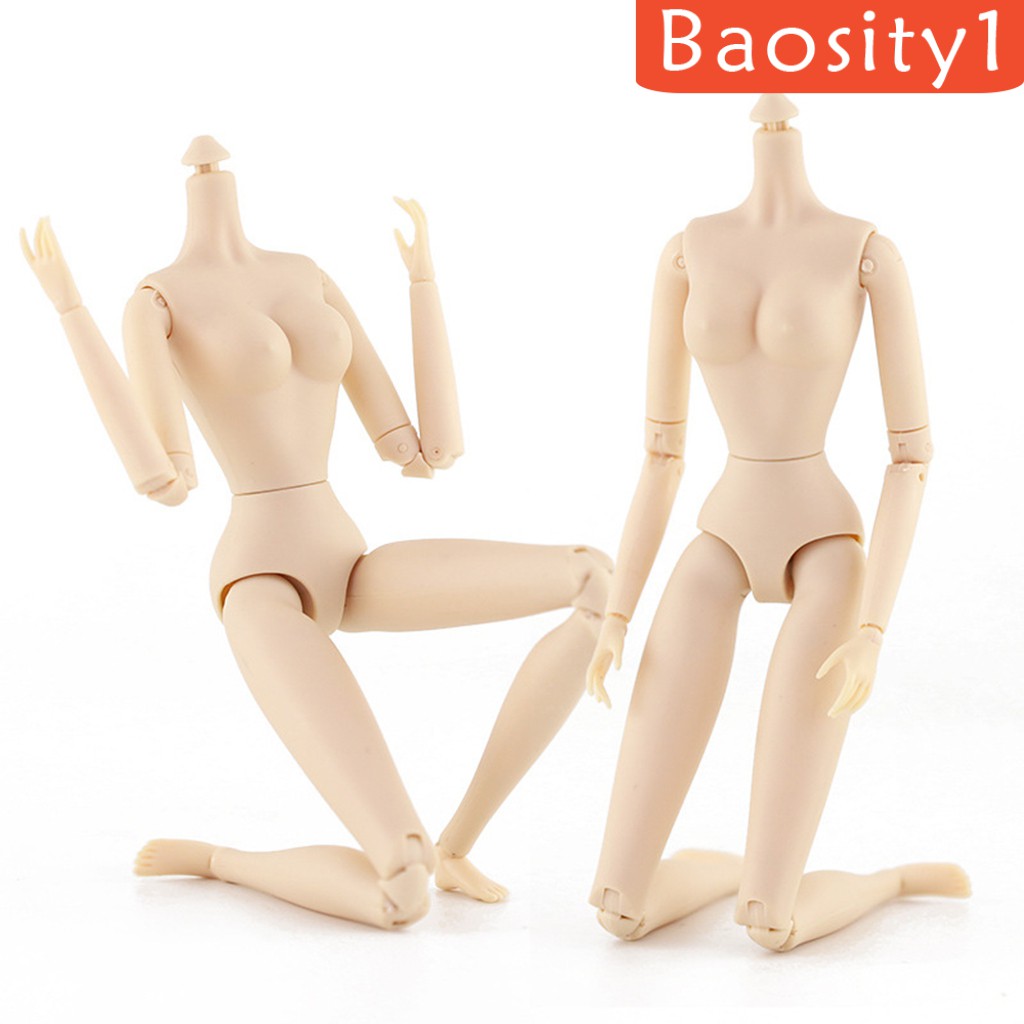 Kids Toy 1:6 28 Joint Movable Girl Nude Naked Doll Body 5 Pair Flexible Doll Hand Dollhouse Without Head for BJD Doll Making Accessory Girl Gifts