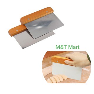 Cắt bột Vét bột inox dày, cán bằng gỗ