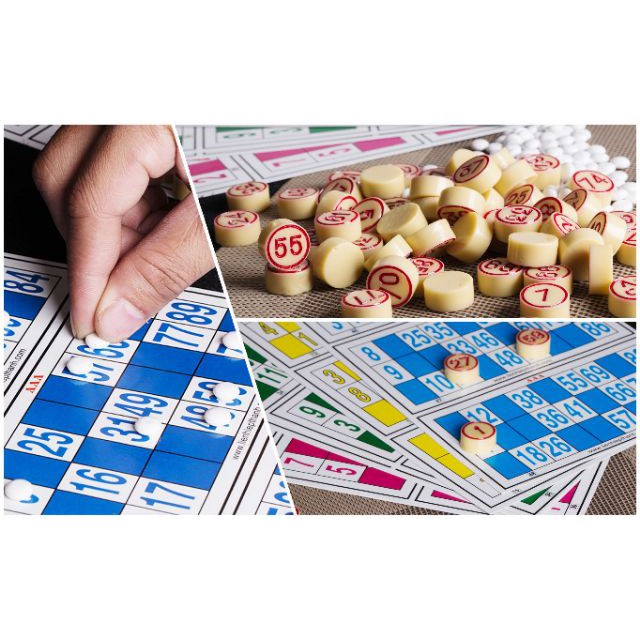BỘ CỜ LÔ TÔ GIẤY GIẢI TRÍ NGÀY TẾT, LÔ TÔ GỖ, LOTTO BINGO