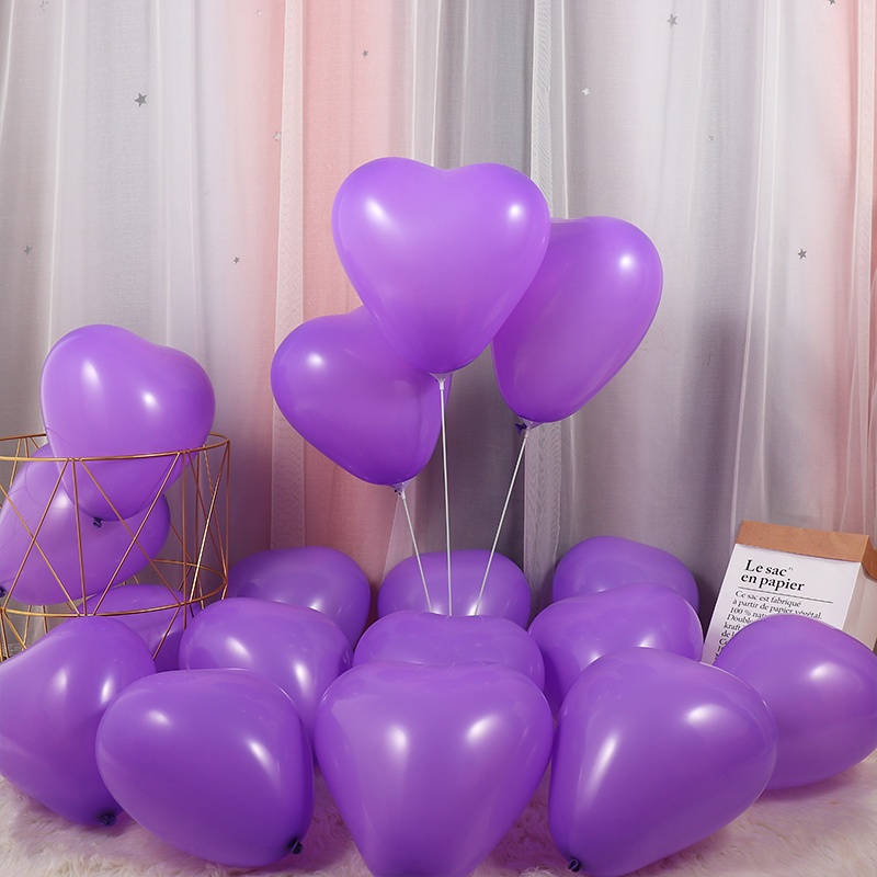 10 Bong Bóng Cao Su Hình Trái Tim Màu Trắng Dùng Trang Trí Tiệc Cưới, Sinh Nhật, Valentine