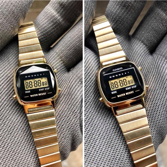 🖤 Đồng hồ CASIO LA670 Gold Diamond chính hãng 100%