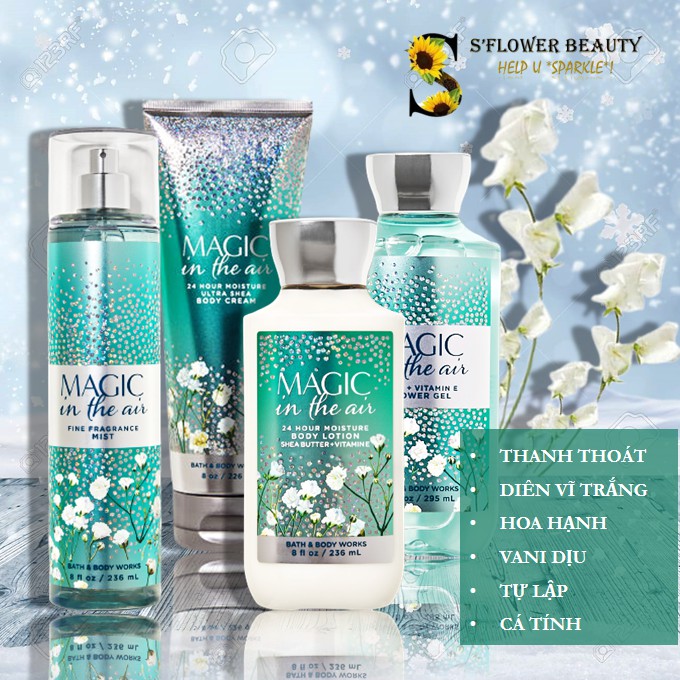 MAGIC IN THE AIR | Bộ Sản Phẩm Gel Tắm - Dưỡng Thể - Xịt Thơm Toàn Thân Bath &amp; Body Works