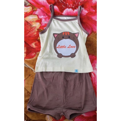 Lil  - Bộ 2 dây , bộ Ba lỗ tăm cho bé gái từ 6m đến 4Y