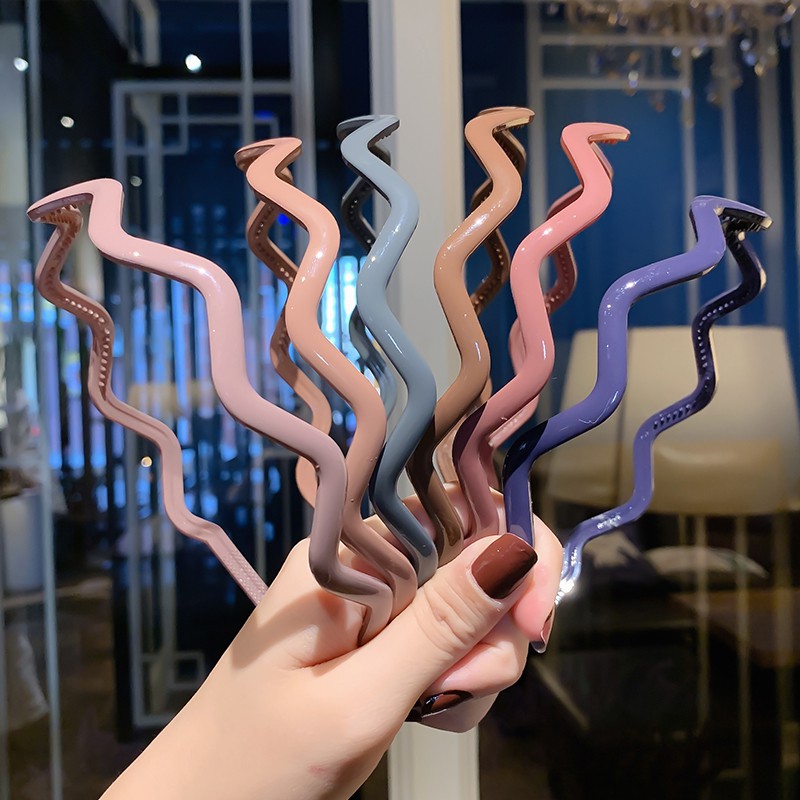 Cài tóc màu trơn kiểu dáng đơn giản xinh xắn cho nữ