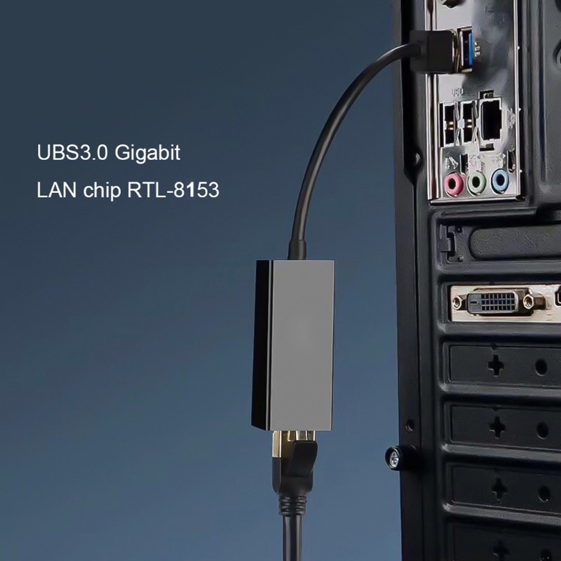Alli Ethernet Adapter  USB 3.0 to 10/100/1000 Gigabit Ethernet LAN Network Adapter Driver Free RJ45 Internet Adapter RTL8153