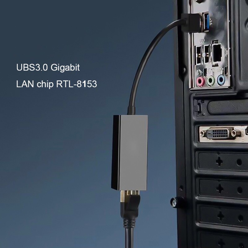 Thẻ Mạng Chuyển Đổi Usb 3.0 Sang Rj45 1000mbps Lan Rtl8153 Cho Win7 / Win8 / Win10 Macbook Laptop Ethernet | BigBuy360 - bigbuy360.vn