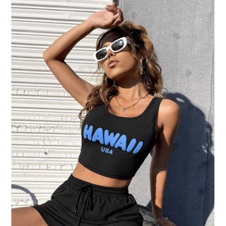 Áo balo crop top F21 hawaii vnxk chuẩn