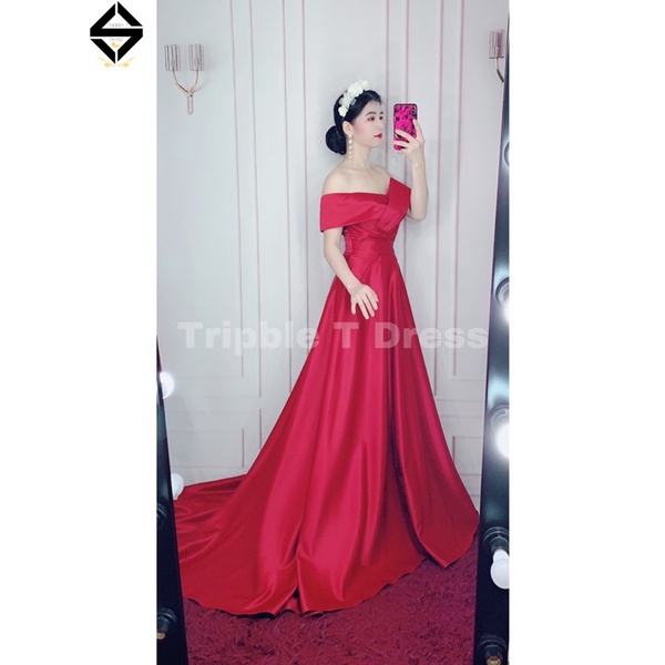 Đầm maxi mặc cô dâu cưới nhẹ nhàng siêu xinh TRIPBLE T DRESS - size S/M/L - MS176Y