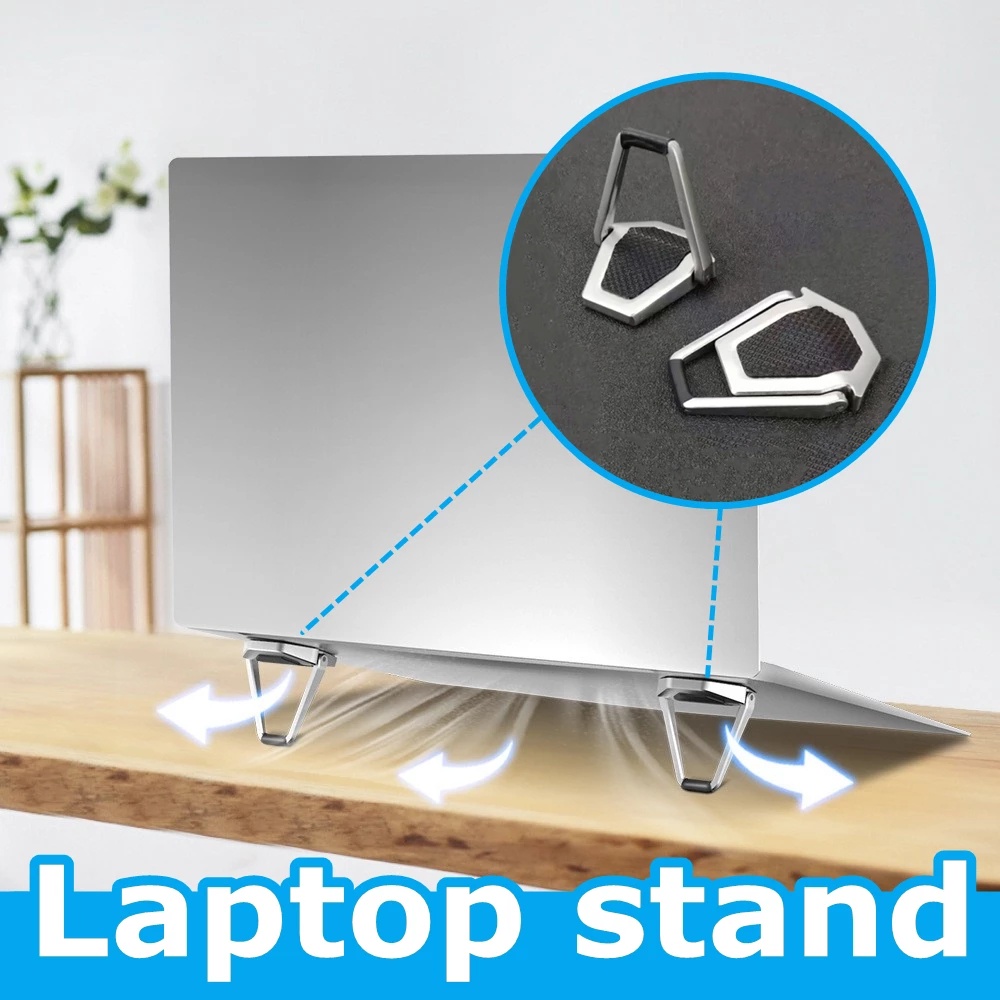 Set 2 đế mini làm mát có thể gấp lại nhẹ tiện lợi dành cho laptop