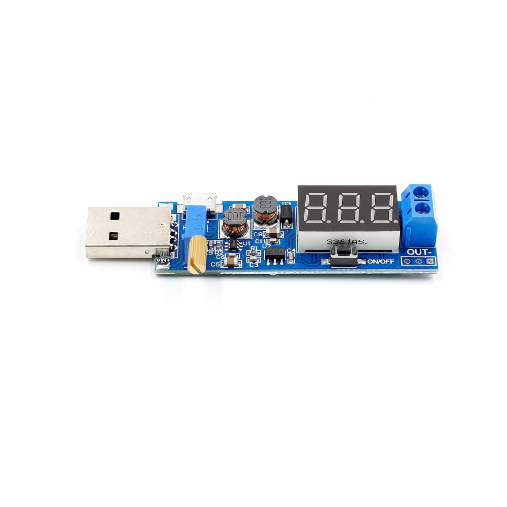 DC-DC 5V to 3.5V / 12V USB Step UP / Down Power Supply Module Adjustable Boost Buck Converter Out DC 1.2V-24V