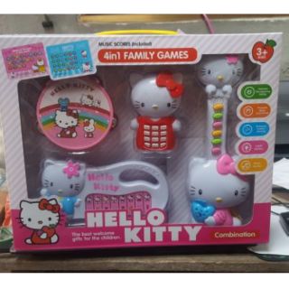 BỘ ĐỒ CHƠI ĐÀN VÀ ĐIỆN THOẠI HELLO KITTY CHO BÉ GÁI (CHẤT LƯỢNG TUYỆT HẢO)