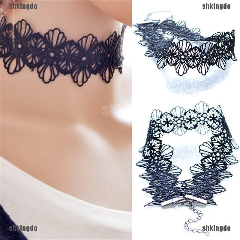 Vòng cổ choker phối ren phong cách cổ điển cho nữ