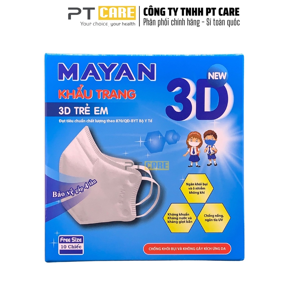 PT CARE | Khẩu Trang Mayan Medi Màng Lọc N95 PM 2.5 BH 9501, Mask PM 2.5, 3D JOMI, Chống Bụi Trẻ Em, Người Lớn