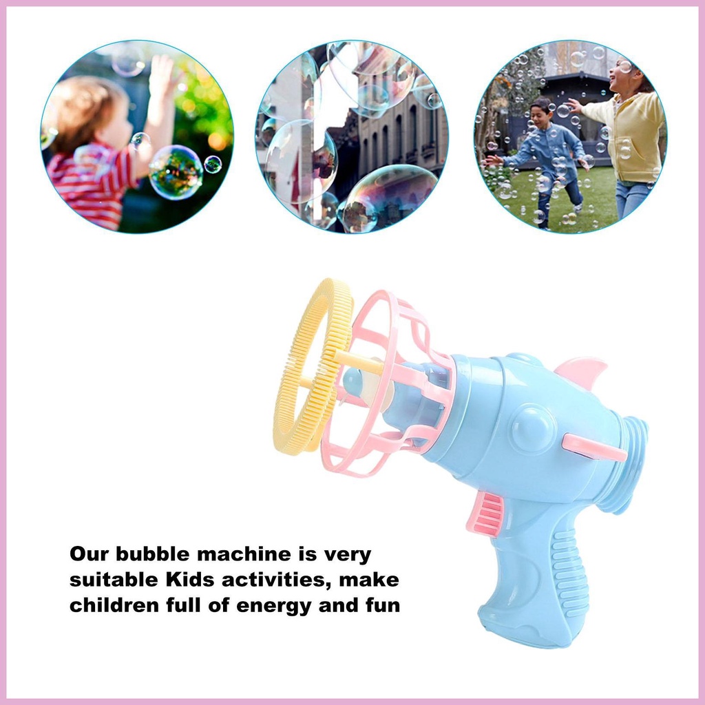 Súng Bắn Bong Bóng Xà Phòng Tự Động Hình Hoạt Hình Xinh Xắn Cho Bé