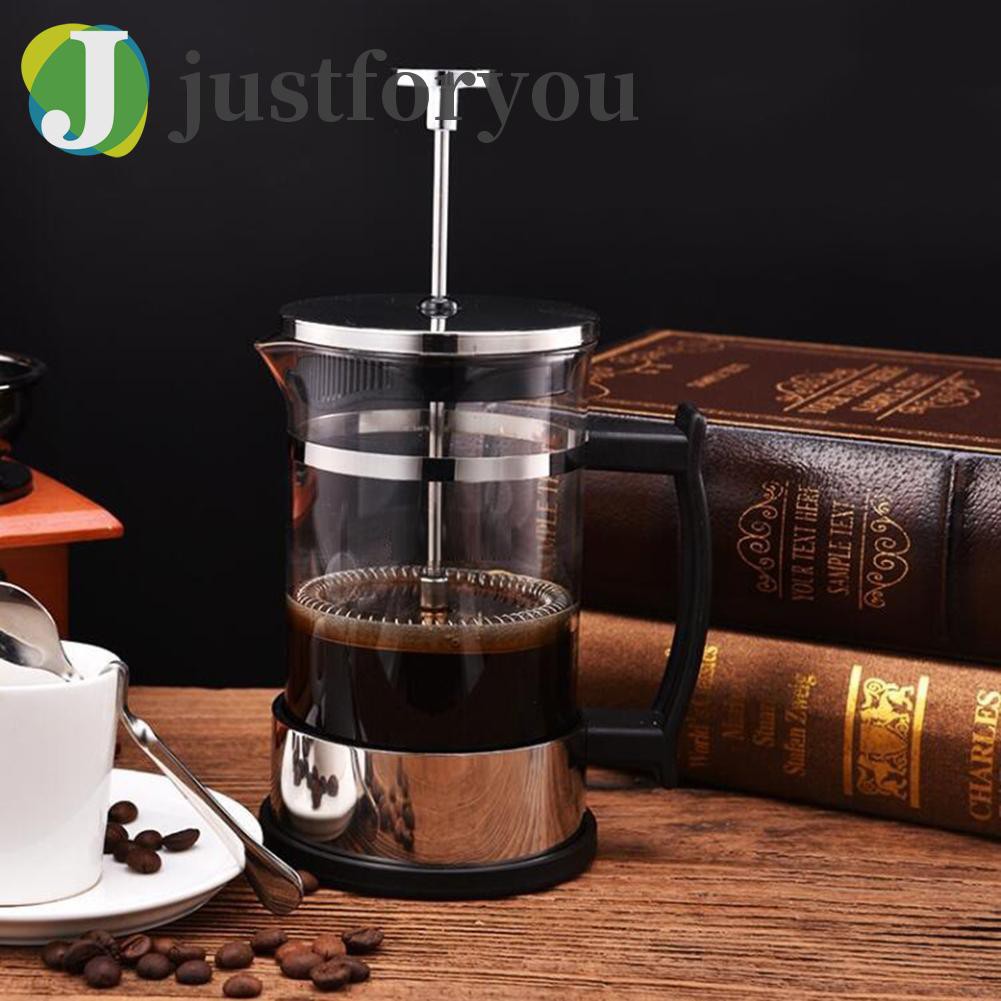 Justforyou Stainless Steel 304 Pressure Pot Coffee Maker Household Teapot Tea Brewer