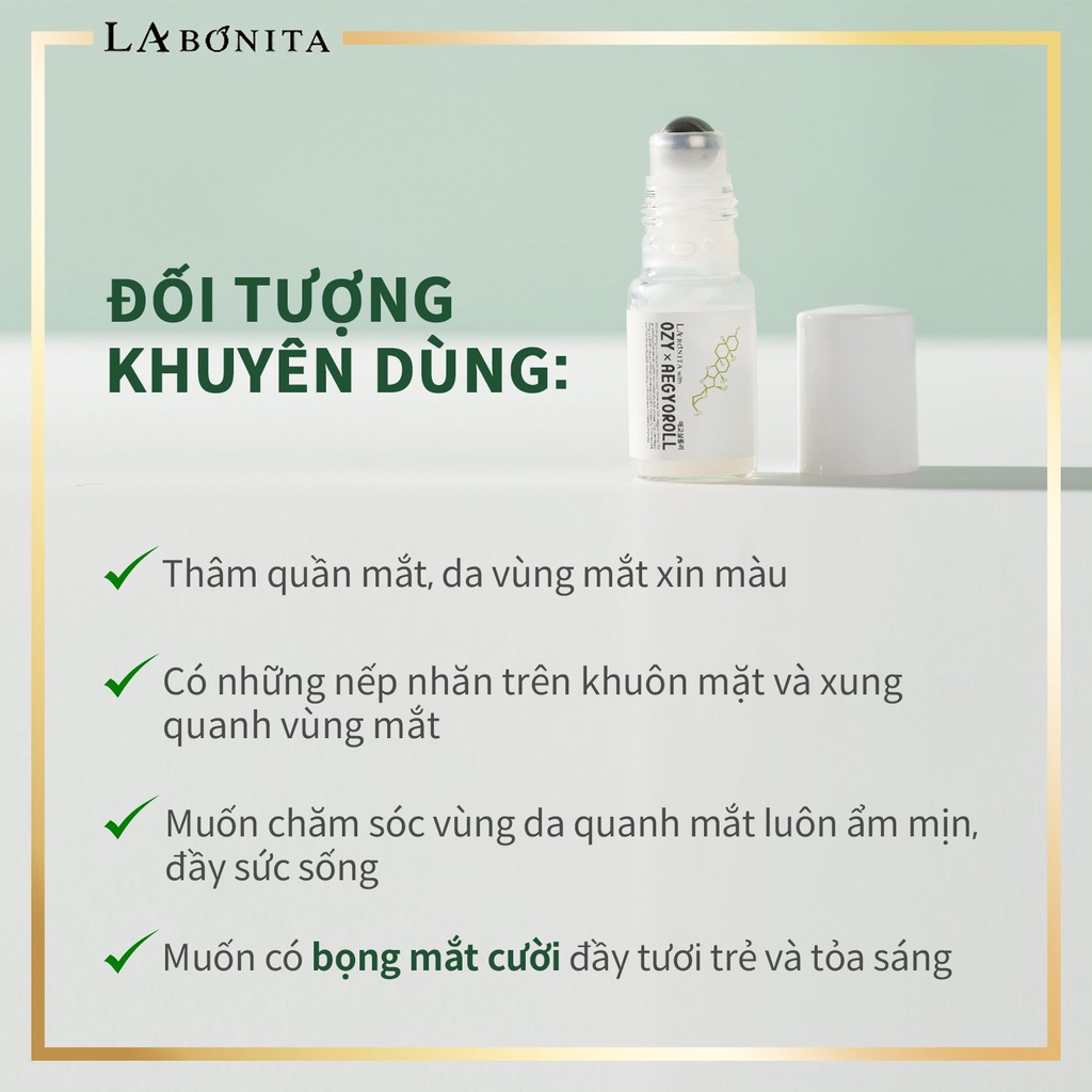 Huyết thanh lăn mắt chống nhăn - LA BONITA Ozy Aegyo Roll 5ml