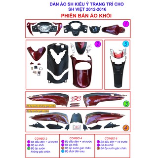 Dàn áo kiểu Sh Ý trang trí cho Sh Việt 2012 - 2016 (Chuyên phân phối số lượng)
