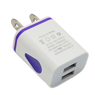 Củ Sạc 5V 2.1A US/EU Có Đèn LED